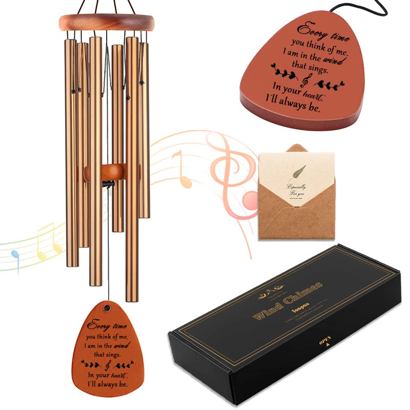 Soopau Memorial Gifts  Sympathy Wind Chimes Memorial Wind Chimes for Loss of Loved One Prime  Sympathy Gift  Bereavement/Remembrance Gifts in Memory of Loved One Mother Father  30"" Wooden - Image 1
